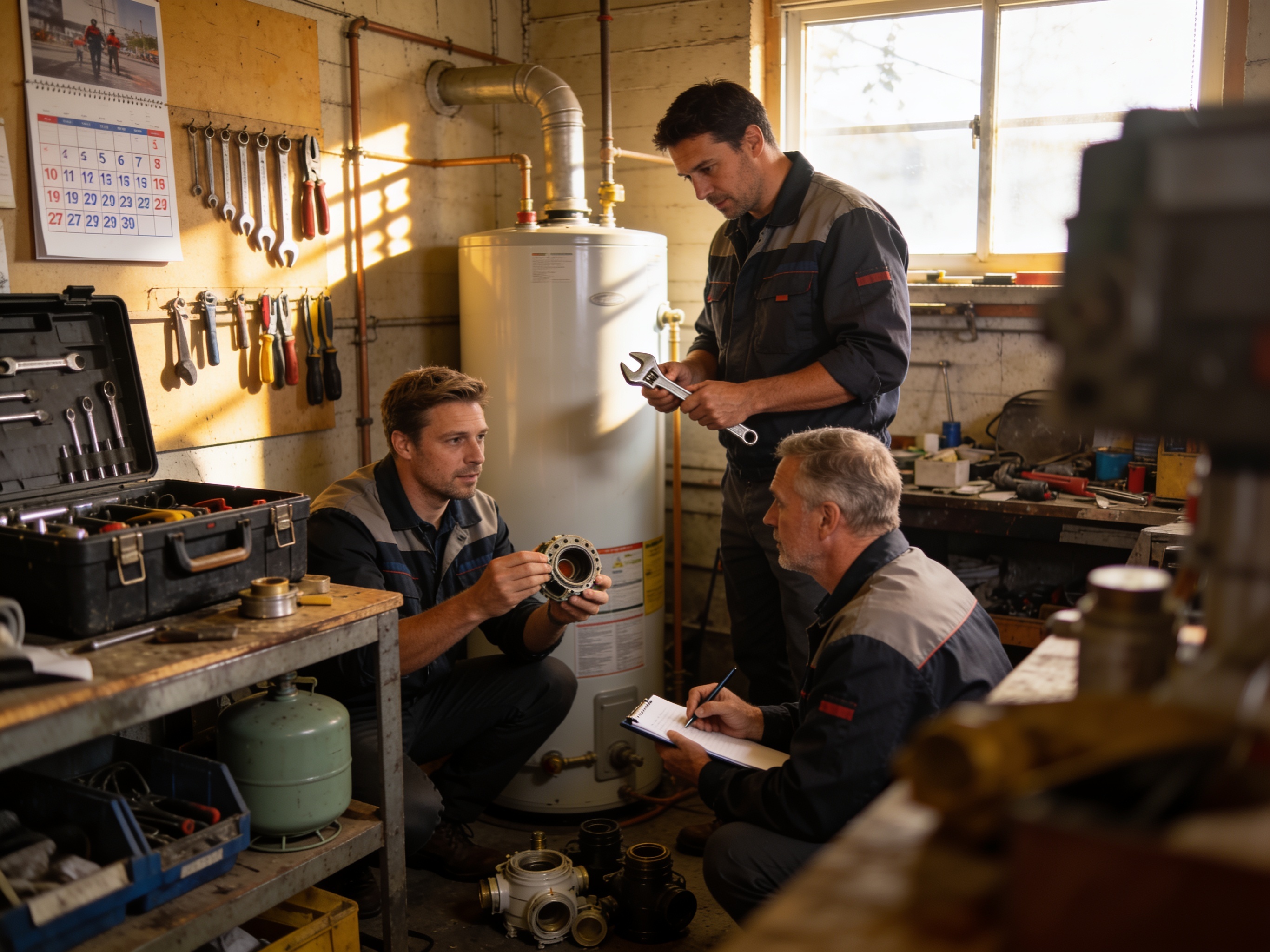 The Pioneer Hot Water Works team at work in Johnstown